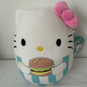 Squishmallows Hello Kitty holding Hamburger NWT